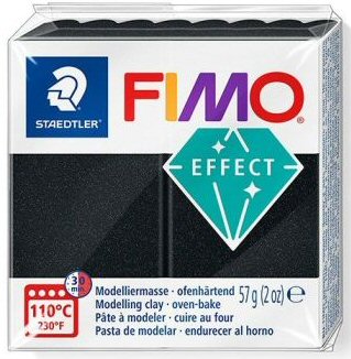 pearl black fimo effect