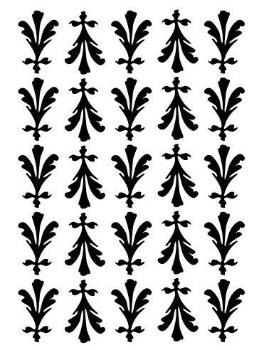 feathers stencil