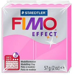 neon fuschia fimo effect