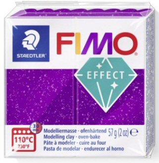 glitter lilac fimo effect