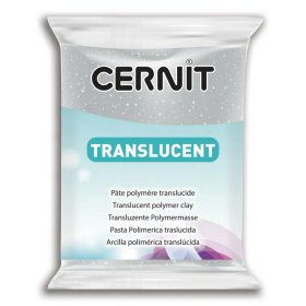 glitter silver translucent cernit