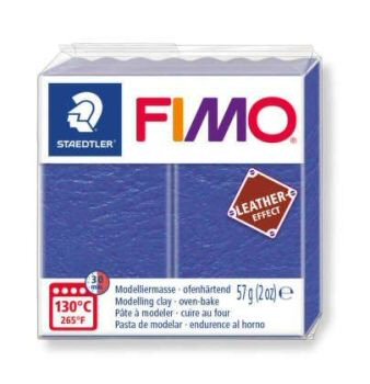 indigo leather effect fimo