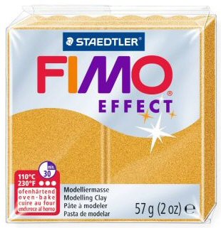 metallic gold fimo effect