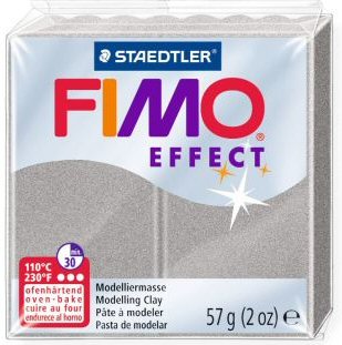 metallic silver fimo effect