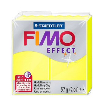 yellow neon fimo effect