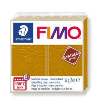ochre leather effect fimo