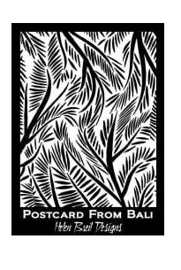 postcard from bali silkscreen