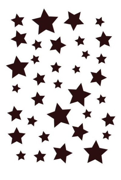 scattered stars stencil