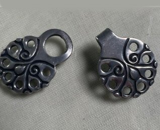 pewter hooks and eyes